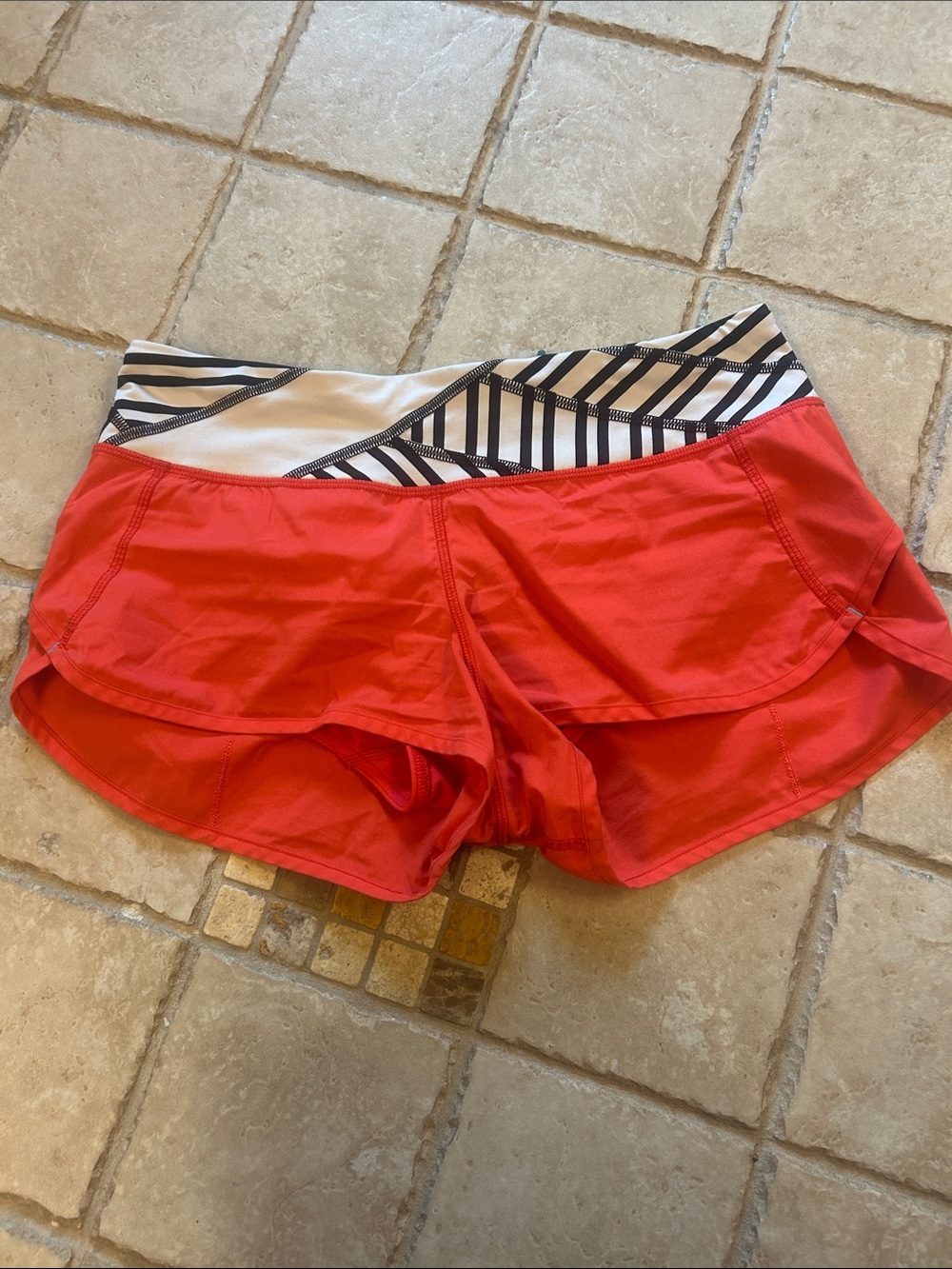 Red/orange Lululemon shorts